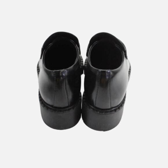Prada Triangle Logo Loafers Pointed Shoes 39 9 - Picture 4 of 11